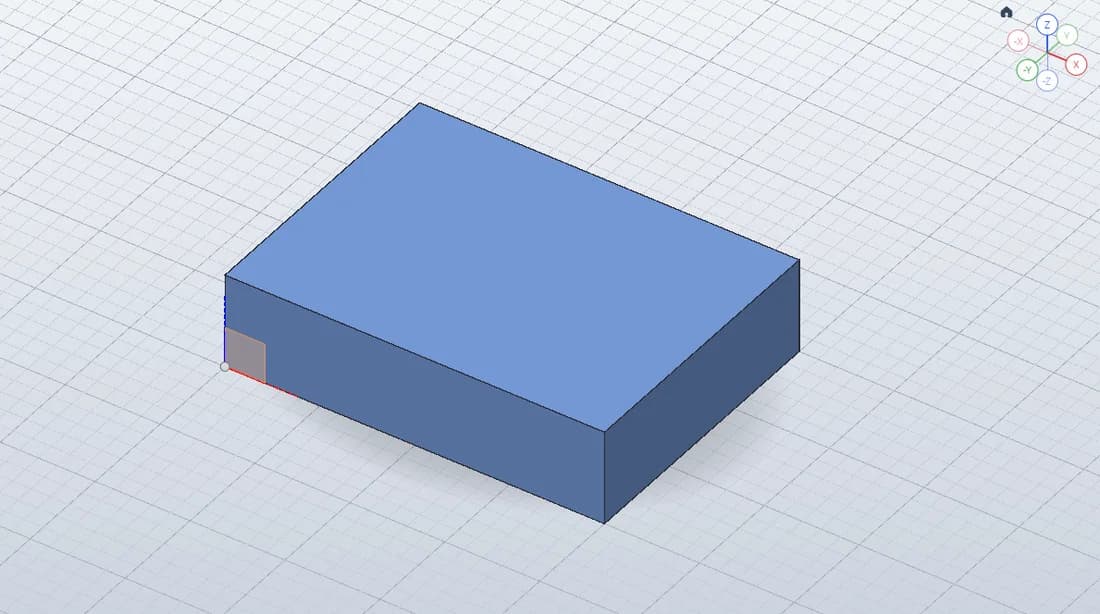 Actual SolidCraft model of First Parametric Block, 40 × 30 × 10 mm